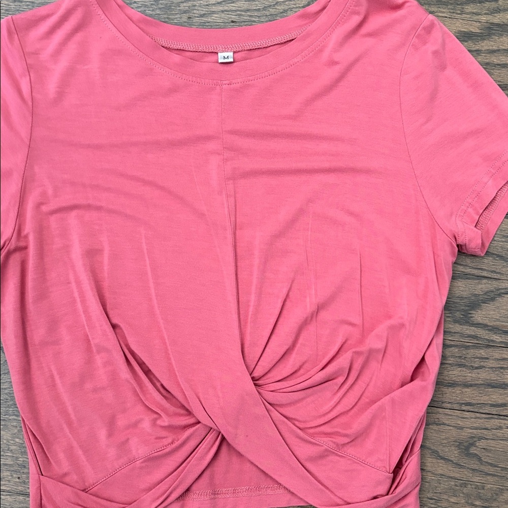 Women's Pink Twist Front Top - Picture 12 of 12
